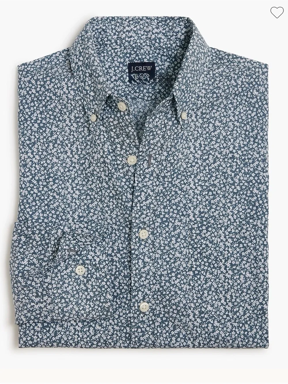 J.Crew Men's Blue Floral Button-Down Shirt Ditsy Print Size L